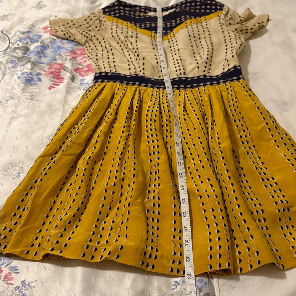 Lauren Moffatt Charming Yellow and Blue Dress - Picture 12 of 13